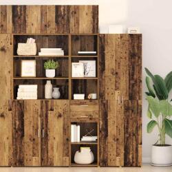 vidaXL Bufet cu sertar Lemn Vechi 40 x 42, 5 x 185 cm Lemn compozit GartenMobel Dekor (3402635) Comoda