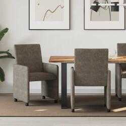 vidaXL Scaune de dining cu roti 2 pcs Gri închis 57 x 66 x 94 cm GartenMobel Dekor (42017827)
