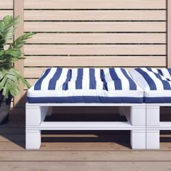 vidaXL Perna de paleti, albastru/alb, 80x80x12 cm, textil, dungi GartenMobel Dekor (360506)