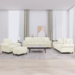 vidaXL Set de canapele cu perne, 4 piese, crem, catifea GartenMobel Dekor (3202208) Canapea