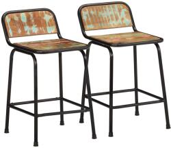 vidaXL Scaune de bar 2 buc 46x35, 5x70 cm lemn masiv recuperat GartenMobel Dekor (4013536)