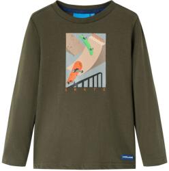 vidaXL Tricou pentru copii cu maneci lungi, kaki, 116 GartenMobel Dekor (12821)