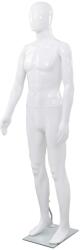 vidaXL Corp manechin masculin, cu suport din sticla, alb lucios 185 cm GartenMobel Dekor (142926)