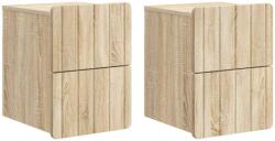 vidaXL Set 2 noptiere suspendate cu 4 sertare, stejar Sonoma, 33x34, 5x43 cm (898300)