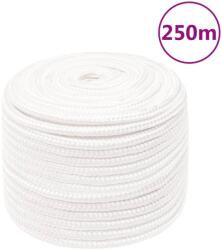 vidaXL Franghie de barca, alb complet, 12 mm, 250 m, polipropilena GartenMobel Dekor (152567)