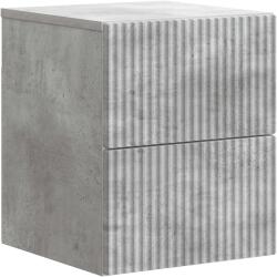 vidaXL Noptiera suspendata gri beton cu 2 sertare, 33 x 34, 5 x 40 cm (898471)