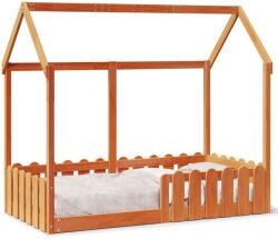 vidaXL Cadru pat de copii, maro ceruit, 80x160 cm, lemn masiv de pin GartenMobel Dekor (850697)