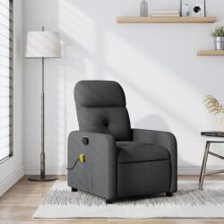 vidaXL Fotoliu de masaj rabatabil, gri închis, material textil GartenMobel Dekor (374207)