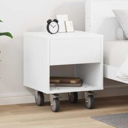 vidaXL Noptiera Alb 40, 5 x 40 x 48 cm Lemn compozit GartenMobel Dekor (891056)