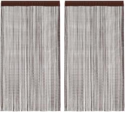 vidaXL Draperii cu franjuri, 2 buc. , 100 x 250 cm, maro GartenMobel Dekor (132410)
