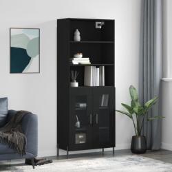 vidaXL Dulap înalt, negru, 69, 5x34x180 cm, lemn compozit GartenMobel Dekor (3189326) Comoda