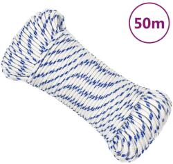 vidaXL Franghie de barca, alb, 5 mm, 50 m, polipropilena GartenMobel Dekor (152280)