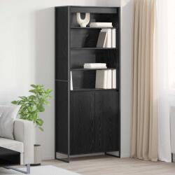vidaXL Dulapuri Inalte Stejar Negru 79 x 36 x 200 cm Lemn compozit GartenMobel Dekor (3403040) Comoda