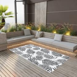 vidaXL Covor de exterior, ARAKIL alb si negru, 160x230 cm, PP GartenMobel Dekor (310426)
