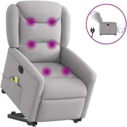 vidaXL Scaun electric pentru masaj picioare în picioare stofa gri nor GartenMobel Dekor (3303233)
