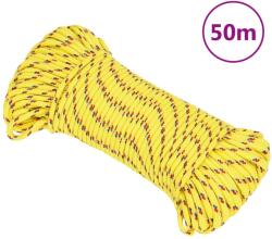 vidaXL Franghie de barca, galben, 5 mm, 50 m, polipropilena GartenMobel Dekor (152598)