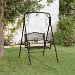 vidaXL Banca balansoar, negru, 124 cm, otel GartenMobel Dekor (318832)