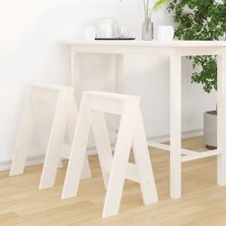 vidaXL Scaune, 2 buc. , alb, 40x40x60 cm, lemn masiv de pin GartenMobel Dekor (823665)