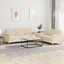 vidaXL Set de canapele cu perne, 2 piese, crem, textil GartenMobel Dekor (3202120) Canapea