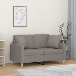 vidaXL Canapea cu 2 locuri cu pernute, gri taupe, 120 cm, textil GartenMobel Dekor (3200908) Canapea