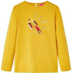 vidaXL Tricou pentru copii cu maneci lungi, ocru închis, 104 GartenMobel Dekor (13635)