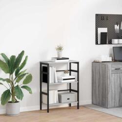 vidaXL Raft pentru carti Gri Sonoma 60 x 29, 5 x 81 cm Lemn compozit GartenMobel Dekor (883919) Biblioteca