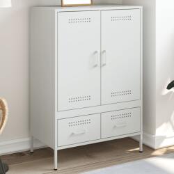 vidaXL Dulap înalt, alb, 68x39x101, 5 cm, otel laminat la rece GartenMobel Dekor (843113) Comoda