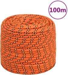 vidaXL Franghie de barca, portocaliu, 6 mm, 100 m, polipropilena GartenMobel Dekor (152657)