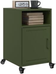 vidaXL Noptiere, 2 buc. , verde olive, 36x39x59 cm, otel GartenMobel Dekor (846725)