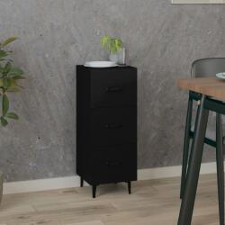 vidaXL Servanta, negru, 34, 5x34x90 cm, lemn compozit GartenMobel Dekor (812349) Comoda
