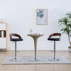 vidaXL Scaune de bar 2 buc. gri închis, material textil & lemn curbat GartenMobel Dekor (283146)