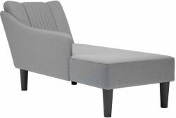vidaXL Sezlong cu cotiera dreapta din material gri deschis GartenMobel Dekor (4009800)