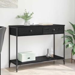 vidaXL Masa de consola Stejar Negru 100 x 34, 5 x 75 cm Lemn compozit GartenMobel Dekor (882243)