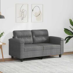 vidaXL Canapea cu 2 locuri, gri închis, 120 cm, tesatura microfibra GartenMobel Dekor (359557) Canapea