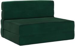 vidaXL Canapea Plianta cu Pat Verde închis 190 x 100 x 15 cm Catifea GartenMobel Dekor (900111) Canapea