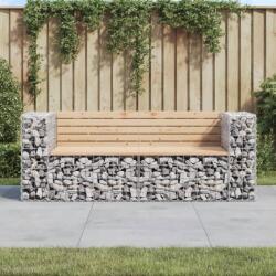 vidaXL Banca de gradina, design gabion, 184x71x65, 5 cm, lemn masiv pin GartenMobel Dekor (3196236)