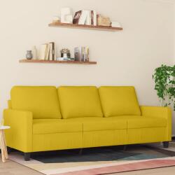 vidaXL Canapea cu 3 locuri, galben, 180 cm, catifea GartenMobel Dekor (359215) Canapea