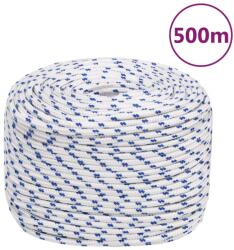 vidaXL Franghie de barca, alb, 10 mm, 500 m, polipropilena GartenMobel Dekor (152298)