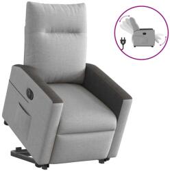 vidaXL Scaun reclinabil electric, tesatura gri nor GartenMobel Dekor (3324065)