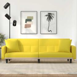 vidaXL Canapea extensibila, cu perne, galben deschis, textil GartenMobel Dekor (351879) Canapea