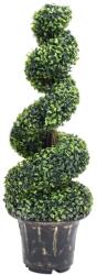 vidaXL Planta artificiala de cimisir cu ghiveci, verde, 100cm, spirala GartenMobel Dekor (336505)