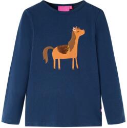 vidaXL Tricou pentru copii cu maneci lungi, bleumarin, 128 GartenMobel Dekor (13622)