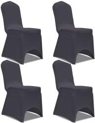 vidaXL Husa de scaun elastica, 4 buc. , antracit GartenMobel Dekor (131415)
