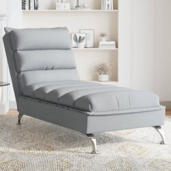 vidaXL Sezlong cu perne, gri deschis, material textil GartenMobel Dekor (379468)