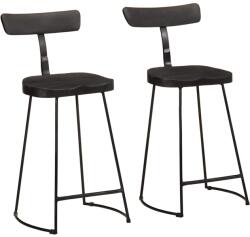 vidaXL Scaune de bar 2 buc Negru 49x43x88 cm lemn masiv de mango GartenMobel Dekor (4013516)