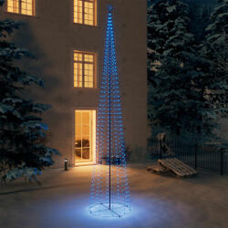 vidaXL Decoratiune brad Craciun conic 752 LED-uri albastru 160x500 cm GartenMobel Dekor (328725)