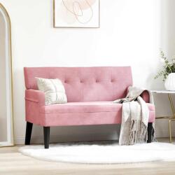vidaXL Banca Chesterfield Roz 112 x 65.5 x 75 cm Catifea GartenMobel Dekor (42019289)