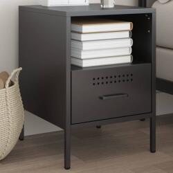 vidaXL Noptiera, negru, 36x39x50, 5 cm, otel laminat la rece GartenMobel Dekor (843054)