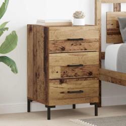 vidaXL Noptiera rustica cu 3 sertare, lemn vechi, 40 x 40 x 66 cm, lemn compozit (882116)