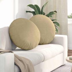 vidaXL Perne de Sezut 2 pcs Gri Verde Ø 60 cm Tesatura din corduroy GartenMobel Dekor (42014227)